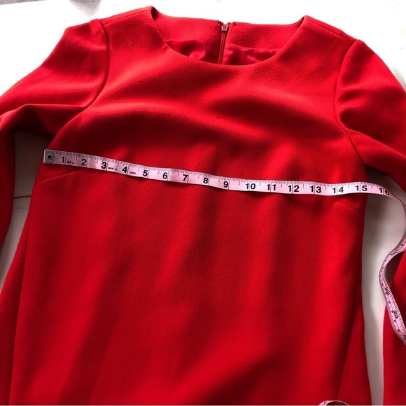 J. Crew Women’s Red Shift Dress Double Zip Slits Size S - Picture 12 of 15